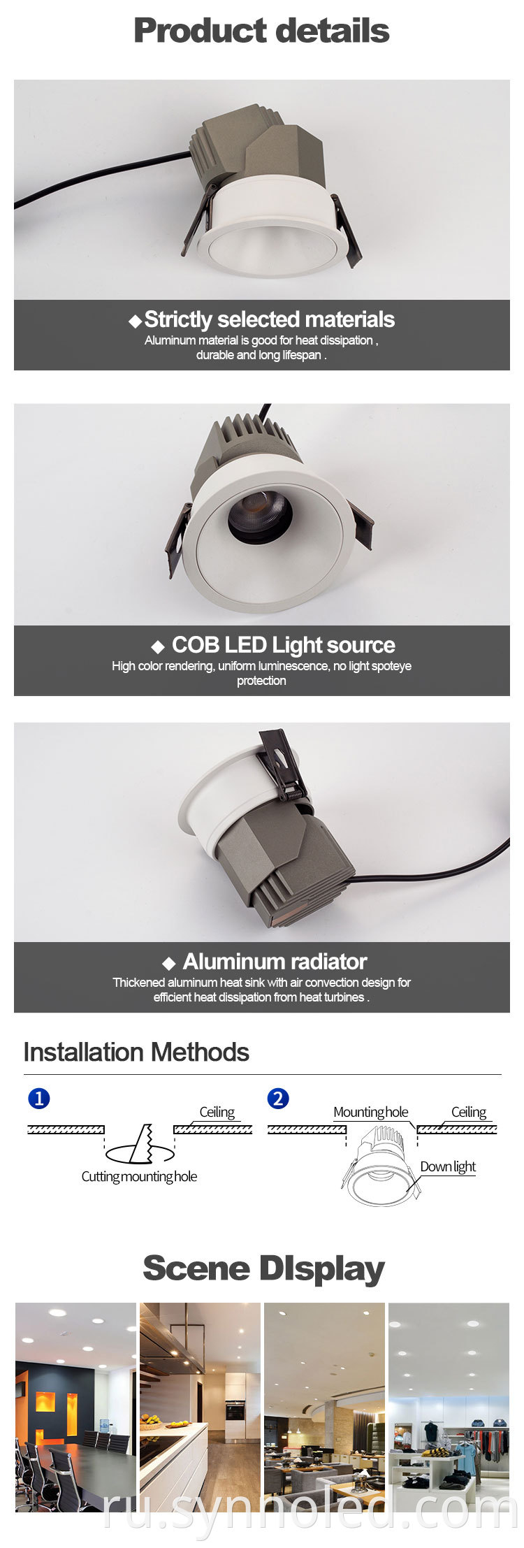 7w 12w 20w Downlight Details From Synno Lighting